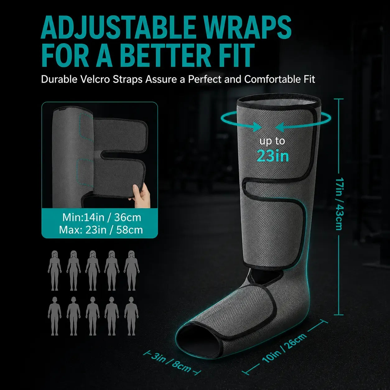 Air Compression Leg Massager with 3 Massage Levels