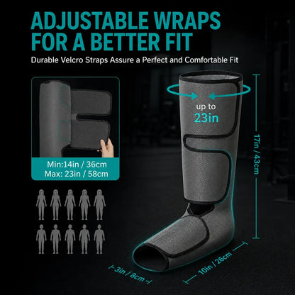 Air Compression Leg Massager with 3 Massage Levels