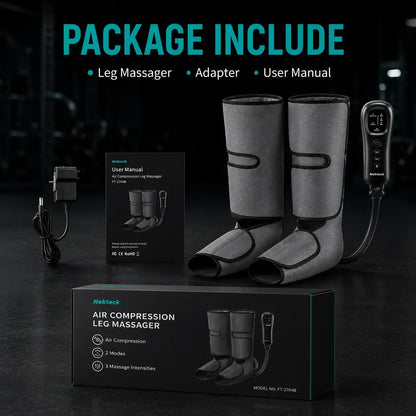Air Compression Leg Massager with 3 Massage Levels