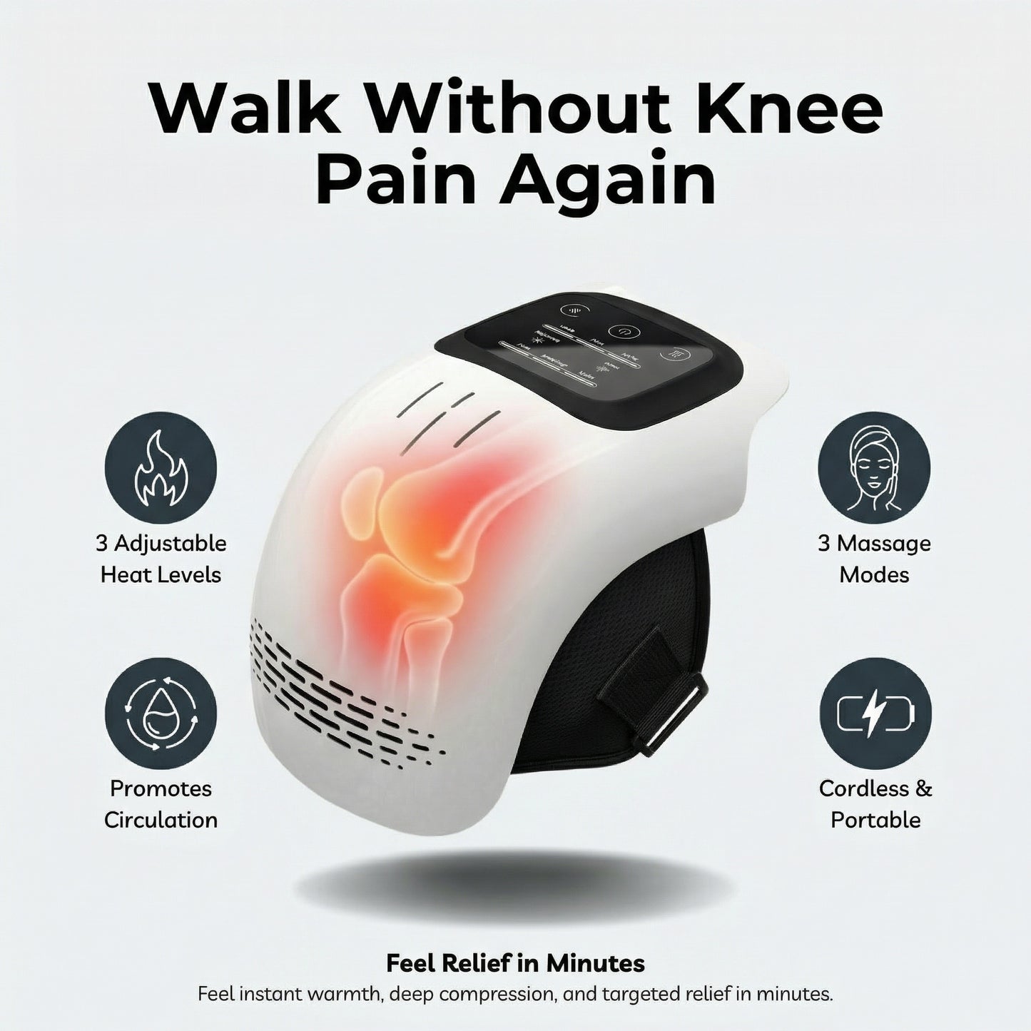 Mālie™ 3-in-1 Heated Knee Massager